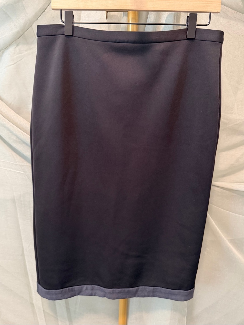Bar III Black Pencil Skirt with Gray Contrast Hem - Picture 2 of 4
